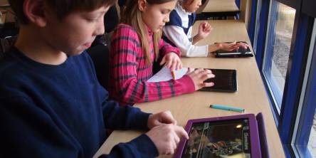 Children Using iPads at School
