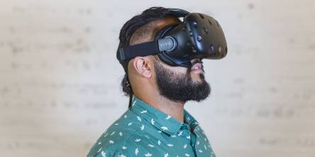 man with VR headset