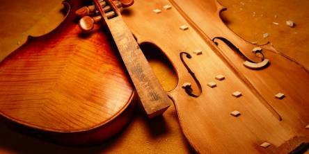 Repaired violin