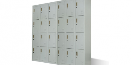 Baumr-AG Grey 12-Door w/ 3-keys each Lockable Gym Storage Locker
